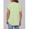 imageANRABESS Womens Short Sleeve Henley Tops V Neck Dressy Casual Blouses Summer Trendy Tee Shirts 2026 Vacation Fashion ClothesLight Green