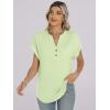 imageANRABESS Womens Short Sleeve Henley Tops V Neck Dressy Casual Blouses Summer Trendy Tee Shirts 2026 Vacation Fashion ClothesLight Green
