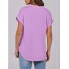 imageANRABESS Womens Short Sleeve Henley Tops V Neck Dressy Casual Blouses Summer Trendy Tee Shirts 2026 Vacation Fashion ClothesLight Purple