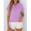 imageANRABESS Womens Short Sleeve Henley Tops V Neck Dressy Casual Blouses Summer Trendy Tee Shirts 2026 Vacation Fashion ClothesLight Purple