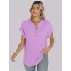 imageANRABESS Womens Short Sleeve Henley Tops V Neck Dressy Casual Blouses Summer Trendy Tee Shirts 2026 Vacation Fashion ClothesLight Purple