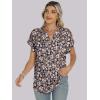 imageANRABESS Womens Short Sleeve Henley Tops V Neck Dressy Casual Blouses Summer Trendy Tee Shirts 2026 Vacation Fashion ClothesNavy Blue Pink Floral