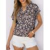 imageANRABESS Womens Short Sleeve Henley Tops V Neck Dressy Casual Blouses Summer Trendy Tee Shirts 2026 Vacation Fashion ClothesNavy Blue Pink Floral