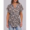 imageANRABESS Womens Short Sleeve Henley Tops V Neck Dressy Casual Blouses Summer Trendy Tee Shirts 2026 Vacation Fashion ClothesNavy Blue Pink Floral