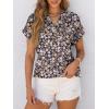 imageANRABESS Womens Short Sleeve Henley Tops V Neck Dressy Casual Blouses Summer Trendy Tee Shirts 2026 Vacation Fashion ClothesNavy Blue Pink Floral