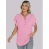 imageANRABESS Womens Short Sleeve Henley Tops V Neck Dressy Casual Blouses Summer Trendy Tee Shirts 2026 Vacation Fashion ClothesPink