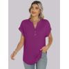 imageANRABESS Womens Short Sleeve Henley Tops V Neck Dressy Casual Blouses Summer Trendy Tee Shirts 2026 Vacation Fashion ClothesPurple