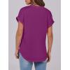 imageANRABESS Womens Short Sleeve Henley Tops V Neck Dressy Casual Blouses Summer Trendy Tee Shirts 2026 Vacation Fashion ClothesPurple