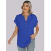 imageANRABESS Womens Short Sleeve Henley Tops V Neck Dressy Casual Blouses Summer Trendy Tee Shirts 2026 Vacation Fashion ClothesRoyal Blue
