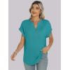 imageANRABESS Womens Short Sleeve Henley Tops V Neck Dressy Casual Blouses Summer Trendy Tee Shirts 2026 Vacation Fashion ClothesSky Blue