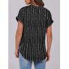 imageANRABESS Womens Short Sleeve Henley Tops V Neck Dressy Casual Blouses Summer Trendy Tee Shirts 2026 Vacation Fashion ClothesWhite Black Strip