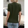 imageANRABESS Womens Short Sleeve Sweater Summer Sweaters Top Dressy Scalloped Loose Business Casual Vacation Outfits 2026Army Green