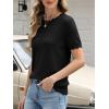 imageANRABESS Womens Short Sleeve Sweater Summer Sweaters Top Dressy Scalloped Loose Business Casual Vacation Outfits 2026Black