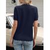 imageANRABESS Womens Short Sleeve Sweater Summer Sweaters Top Dressy Scalloped Loose Business Casual Vacation Outfits 2026Navy Blue