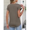 imageANRABESS Womens Short Sleeve Tops Boho V Neck Lace Shirts Dressy Casual Blouses Summer Cute Tunic 2026 Trendy Fashion ClothesLight Brown