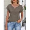 imageANRABESS Womens Short Sleeve Tops Boho V Neck Lace Shirts Dressy Casual Blouses Summer Cute Tunic 2026 Trendy Fashion ClothesLight Brown