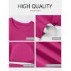 imageANRABESS Womens Short Sleeve Tops Built in Bra 2026 Summer T Shirts Slim Fitted Going Out Y2K Basic Tee Vacation ClothesHot Pink