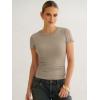 imageANRABESS Womens Short Sleeve Tops Built in Bra 2026 Summer T Shirts Slim Fitted Going Out Y2K Basic Tee Vacation ClothesKhaki