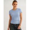imageANRABESS Womens Short Sleeve Tops Built in Bra 2026 Summer T Shirts Slim Fitted Going Out Y2K Basic Tee Vacation ClothesLight Blue