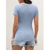 imageANRABESS Womens Short Sleeve Tops Built in Bra 2026 Summer T Shirts Slim Fitted Going Out Y2K Basic Tee Vacation ClothesLight Blue