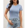 imageANRABESS Womens Short Sleeve Tops Built in Bra 2026 Summer T Shirts Slim Fitted Going Out Y2K Basic Tee Vacation ClothesLight Blue