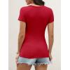 imageANRABESS Womens Short Sleeve Tops Built in Bra 2026 Summer T Shirts Slim Fitted Going Out Y2K Basic Tee Vacation ClothesRed