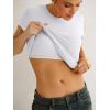 imageANRABESS Womens Short Sleeve Tops Built in Bra 2026 Summer T Shirts Slim Fitted Going Out Y2K Basic Tee Vacation ClothesWhite
