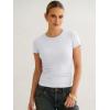 imageANRABESS Womens Short Sleeve Tops Built in Bra 2026 Summer T Shirts Slim Fitted Going Out Y2K Basic Tee Vacation ClothesWhite