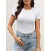 imageANRABESS Womens Short Sleeve Tops Built in Bra 2026 Summer T Shirts Slim Fitted Going Out Y2K Basic Tee Vacation ClothesWhite