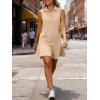 imageANRABESS Womens Summer Mini Dresses Polo Sleeveless Shift Short Dress Tennis Golf Athletic Casual Travel Vacation ClothesAlmond
