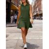 imageANRABESS Womens Summer Mini Dresses Polo Sleeveless Shift Short Dress Tennis Golf Athletic Casual Travel Vacation ClothesArmy Green