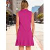 imageANRABESS Womens Summer Mini Dresses Polo Sleeveless Shift Short Dress Tennis Golf Athletic Casual Travel Vacation ClothesHot Pink