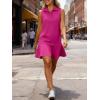 imageANRABESS Womens Summer Mini Dresses Polo Sleeveless Shift Short Dress Tennis Golf Athletic Casual Travel Vacation ClothesHot Pink