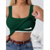 imageANRABESS Womens Tank Tops Built in Bra Summer Scoop Neck Sleeveless Basic Tee Ribbed Fitted Casual Shirts 2026 Trendy ClothesDeep Green