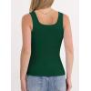 imageANRABESS Womens Tank Tops Built in Bra Summer Scoop Neck Sleeveless Basic Tee Ribbed Fitted Casual Shirts 2026 Trendy ClothesDeep Green