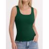 imageANRABESS Womens Tank Tops Built in Bra Summer Scoop Neck Sleeveless Basic Tee Ribbed Fitted Casual Shirts 2026 Trendy ClothesDeep Green