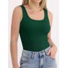 imageANRABESS Womens Tank Tops Built in Bra Summer Scoop Neck Sleeveless Basic Tee Ribbed Fitted Casual Shirts 2026 Trendy ClothesDeep Green