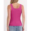 imageANRABESS Womens Tank Tops Built in Bra Summer Scoop Neck Sleeveless Basic Tee Ribbed Fitted Casual Shirts 2026 Trendy ClothesHot Pink
