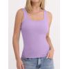 imageANRABESS Womens Tank Tops Built in Bra Summer Scoop Neck Sleeveless Basic Tee Ribbed Fitted Casual Shirts 2026 Trendy ClothesLight Purple