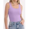 imageANRABESS Womens Tank Tops Built in Bra Summer Scoop Neck Sleeveless Basic Tee Ribbed Fitted Casual Shirts 2026 Trendy ClothesLight Purple