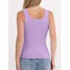 imageANRABESS Womens Tank Tops Built in Bra Summer Scoop Neck Sleeveless Basic Tee Ribbed Fitted Casual Shirts 2026 Trendy ClothesLight Purple