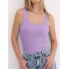imageANRABESS Womens Tank Tops Built in Bra Summer Scoop Neck Sleeveless Basic Tee Ribbed Fitted Casual Shirts 2026 Trendy ClothesLight Purple