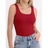 imageANRABESS Womens Tank Tops Built in Bra Summer Scoop Neck Sleeveless Basic Tee Ribbed Fitted Casual Shirts 2026 Trendy ClothesRed