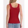 imageANRABESS Womens Tank Tops Built in Bra Summer Scoop Neck Sleeveless Basic Tee Ribbed Fitted Casual Shirts 2026 Trendy ClothesRed