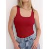 imageANRABESS Womens Tank Tops Built in Bra Summer Scoop Neck Sleeveless Basic Tee Ribbed Fitted Casual Shirts 2026 Trendy ClothesRed