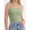 imageANRABESS Womens Tank Tops Built in Bra Summer Scoop Neck Sleeveless Basic Tee Ribbed Fitted Casual Shirts 2026 Trendy ClothesSage Green