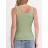 imageANRABESS Womens Tank Tops Built in Bra Summer Scoop Neck Sleeveless Basic Tee Ribbed Fitted Casual Shirts 2026 Trendy ClothesSage Green
