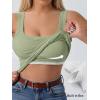 imageANRABESS Womens Tank Tops Built in Bra Summer Scoop Neck Sleeveless Basic Tee Ribbed Fitted Casual Shirts 2026 Trendy ClothesSage Green