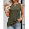 imageANRABESS Womens Tank Tops Summer Sleeveless Dressy Casual Blouse Keyhole Neck Ladies Business Cute Shirts 2026 Trendy OutfitsArmy Green