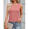 imageANRABESS Womens Tank Tops Summer Sleeveless Dressy Casual Blouse Keyhole Neck Ladies Business Cute Shirts 2026 Trendy OutfitsCoral